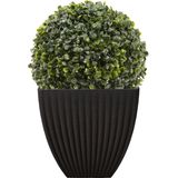 Pro Garden hoge plantenpot/bloempot - Tuin - kunststof - antraciet grijs - D40 x H42 cm