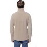 Kariban Fleece trui - beige - halve ritskraag - warme winter sweater - heren - polyester