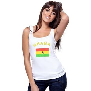 Witte dames tanktop Ghana
