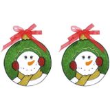 3x stuks kerst raamstickers sneeuwpop plaatjes 18 cm - Raamdecoratie kerst - Kinder kerststickers