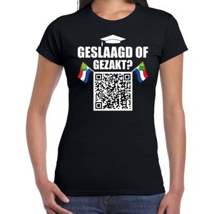 QR code shirt geslaagd of gezakt dames zwart - gezakt - Afgestudeerd kleding / outfit