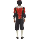 Piet verkleed kostuum 4-delig - zwart/rood - polyester - Pietenpakken voor volwassenen