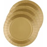 Santex Feest/verjaardag borden set - 40x stuks - goud - 17 cm en 22 cm