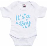 Its a boy gender reveal cadeau tekst baby rompertje wit jongens - Kraamcadeau - Babykleding