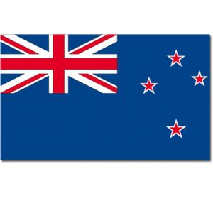 Vlag - Nieuw Zeeland - luxe kwaliteit polyester - 100 x 150 cm - New Zealand