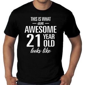Bellatio Decorations Grote Maten Awesome 21 year old t-shirt voor heren