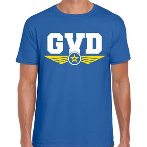 GVD fout tekst t-shirt blauw voor heren - fun / tekst shirt
