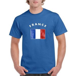 Blauw heren t-shirt Frankrijk