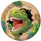 Kinderfeestje Dinosaurussen thema tafel dekken eetset voor 16x kinderen - bordjes/bekers/servetten