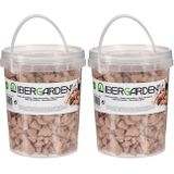 4x pakjes decoratie steentjes/kiezels terracotta klein 1,5 kg - Aquarium bodembedekking