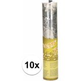 10x Confetti kanon metallic zilver 20 cm