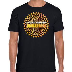 Bellatio Decorations Foute party t-shirt heren - Ik heb het hartstikke druks - oranje - carnaval