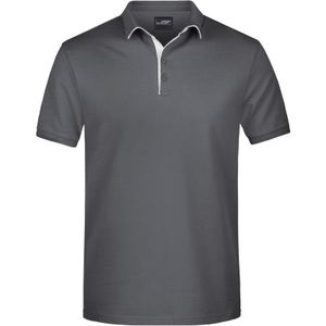 Polo shirt Golf Pro premium grijs/wit voor heren - Grijze herenkleding - Werkkleding/zakelijke kleding polo t-shirt