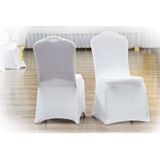 Universele witte elastische stoelhoes 50 x 105 cm - Trouwerij/bruiloft feestartikelen versiering