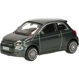 Bburago - Modelauto - Fiat New 500e La Prima cabriolet - grijs - 8 x 4 x 4 cm