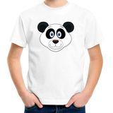 Cartoon panda t-shirt wit voor jongens en meisjes - Kinderkleding / dieren t-shirts kinderen