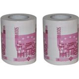 2x Rollen 500 euro toiletpapier