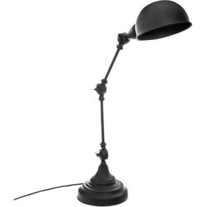 Atmosphera Tafellamp/bureaulampje Design Light Classic - zwart - metaal - H55 cm - Leeslamp
