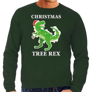 Christmas tree rex Kerstsweater / Kerst trui groen voor heren - Kerstkleding / Christmas outfit