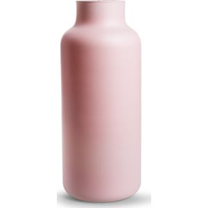Jodeco Bloemenvaas Gigi - mat roze - eco glas - D14,5 x H35 cm - melkbus vaas
