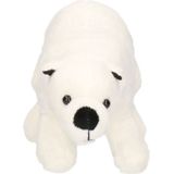 Pluche ijsbeer knuffel wit - 21 cm - ijsberen knuffeldier