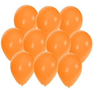 Bellatio Decorations ballonnen - 45 stuks - oranje - 27 cm - helium of lucht - verjaardag / versiering