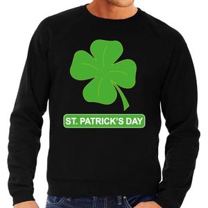 St. Patricksday klavertje sweater zwart heren - St Patrick's day kleding