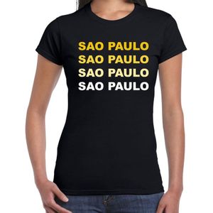 Sao Paulo / Braziliaans steden shirt zwart voor dames - Brazilie / wereldstad shirt / kleding