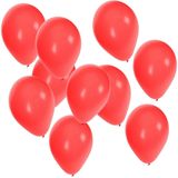 Bellatio Decorations ballonnen - 60x stuks - rood - 27 cm - helium of lucht - verjaardag / versiering
