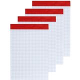 Set van 6x stuks notitieblokjes/opschrijfboekjes 15 x 10 cm 80 ruitjes paginas - Wiskunde/rekenen
