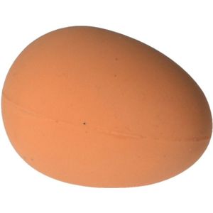 Stuiterend fop ei - rubber - bruin - 5 cm - stuiterbal fop eieren