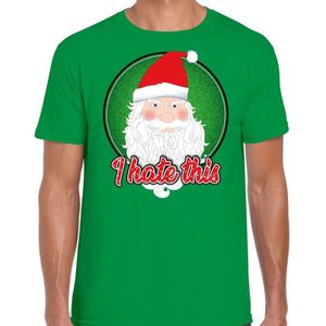 Fout Kerst shirt / t-shirt - I hate this - groen voor heren - kerstkleding / kerst outfit