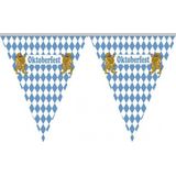 5x Vlaggenlijnen Oktoberfest 5 meter - Bierfeest feestartikelen - Versiering decoratie vlaggetjes/slingers