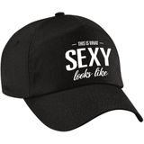 This is what sexy looks like pet / cap zwart voor dames en heren - baseball cap - grappige cadeau petten / caps