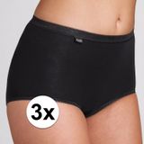 3x Sloggi basic maxi senioren dames slip zwart 54