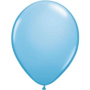 Ballonnen lichtblauw 50x stuks - Feestversiering - Kraamfeestjes - Gender reveal party