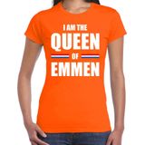 Koningsdag t-shirt I am the Queen of Emmen - dames - Kingsday Emmen outfit / kleding / shirt
