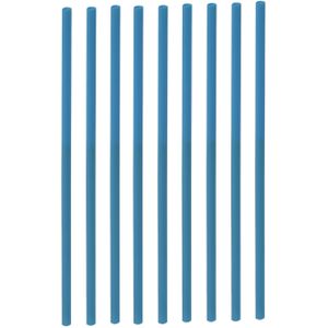 Herbruikbare rietjes - 50x - Blauw - Kunststof - 22 cm
