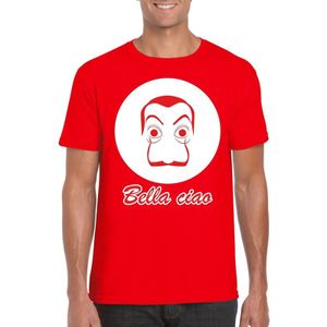 Salvador Dali bankovervaller t-shirt rood voor heren - Bella Ciao