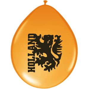 Oranje Holland ballonnen 8 stuks - Oranje EK/ WK artikelen/ versieringen