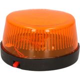 Widmann LED zwaailamp/zwaailicht met sirene - 2x - oranje waarschuwingslicht - 7 cm