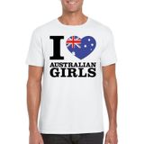 I love Australian girls t-shirt wit heren - Australie shirt