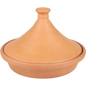 Urban Living Tajine aardewerk - Agadir - terracotta - D29 x H21 cm - Oosterse stoofpan/kookpot