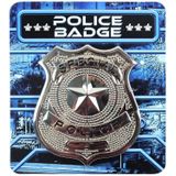 Carnaval verkleed politie agent pet/cap - zwart - met police badge - kinderen - accessoires