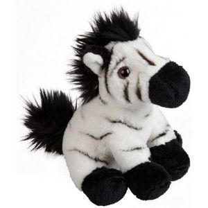 Zebra speelgoed knuffel 15 cm - Kleine knuffelbeesten