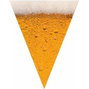 Bier print vlaggenlijn / slinger 6,4 meter - bierfeest versiering