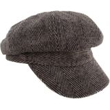 Funny Fashion Verkleed pet/hoed Bakerboy - voor heren - grijs - jaren 20/30/40 thema - Peaky