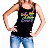 Best gay ever regenboog gaypride tanktop -  zwart regenboog singlet voor dames - gaypride