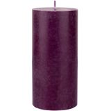 Paarse cilinderkaarsen/stompkaarsen 15 x 7 cm 50 branduren - geurloze kaarsen paars