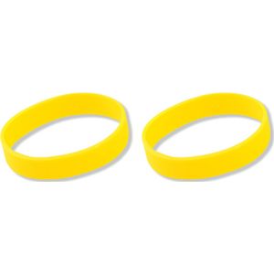 15x Siliconen armbandjes geel